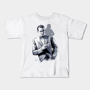 Rudolph Valentino - An illustration by Paul Cemmick Kids T-Shirt